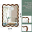 Wavy Rectangle Solid Wood Decorative Wall Mirror For Bedroom And Bathroom | Gift Idea-1549318111-1549318080