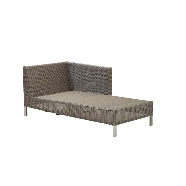 Connect Chaise Lounge Module Sofa Left - Taupe/Dark Green