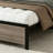 Bed frame full size, wooden platform bed frame with storage LED light headboard and 2 USB, no noise, no spring mattress required and simple assembly tools, large underbed storage, Antique Grey 