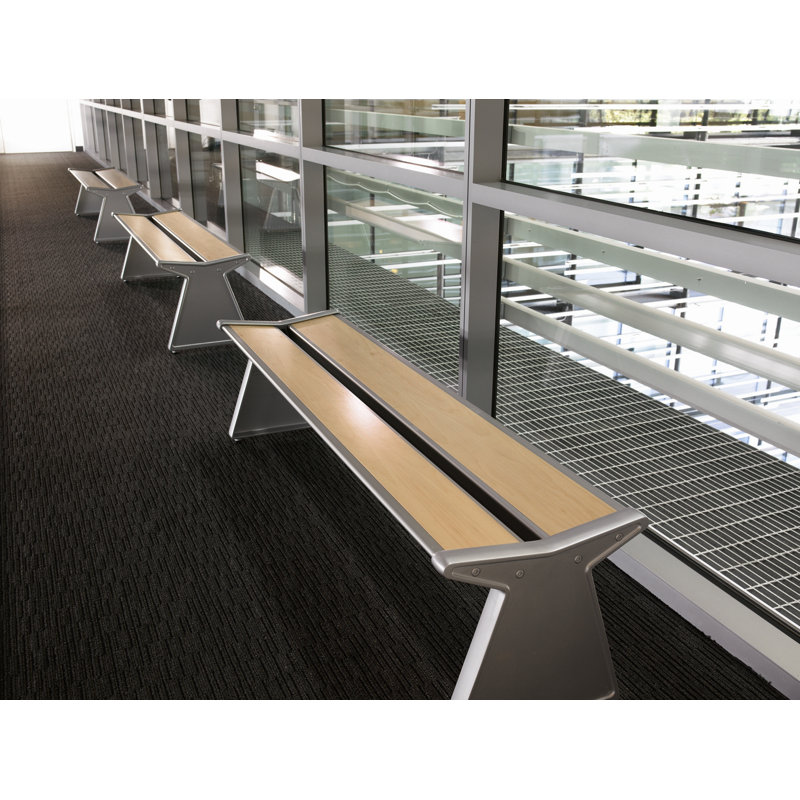 Banc en métal à oreilles, H 18 po x l 84 po x P 18 po