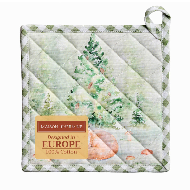 Maison d'Hermine Winter Mornings 100 % coton manique simple - 20 x 20 cm