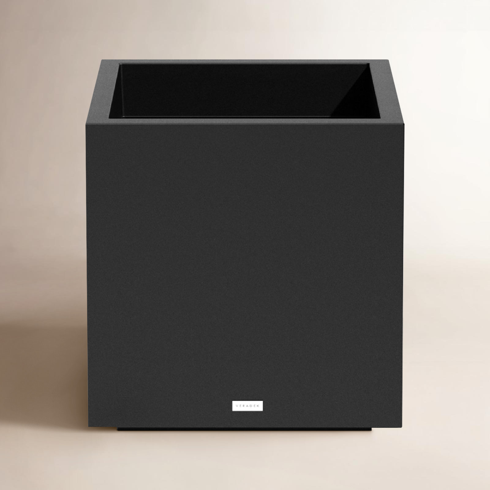 21" Planter Box, 18.25" H x 17" W x 17" D, Black