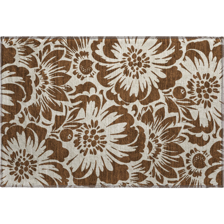 Premium Machine Washable Cerrito AMF551 Brown Rug