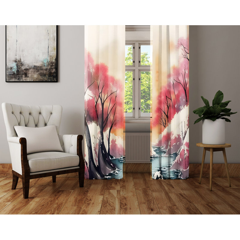 Beverli Semi Sheer Curtain Pair, 20" W x 52" L