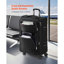 Valise à carreaux extensible 28 pouces avec roulettes à roulettes Softside - noir-129688526