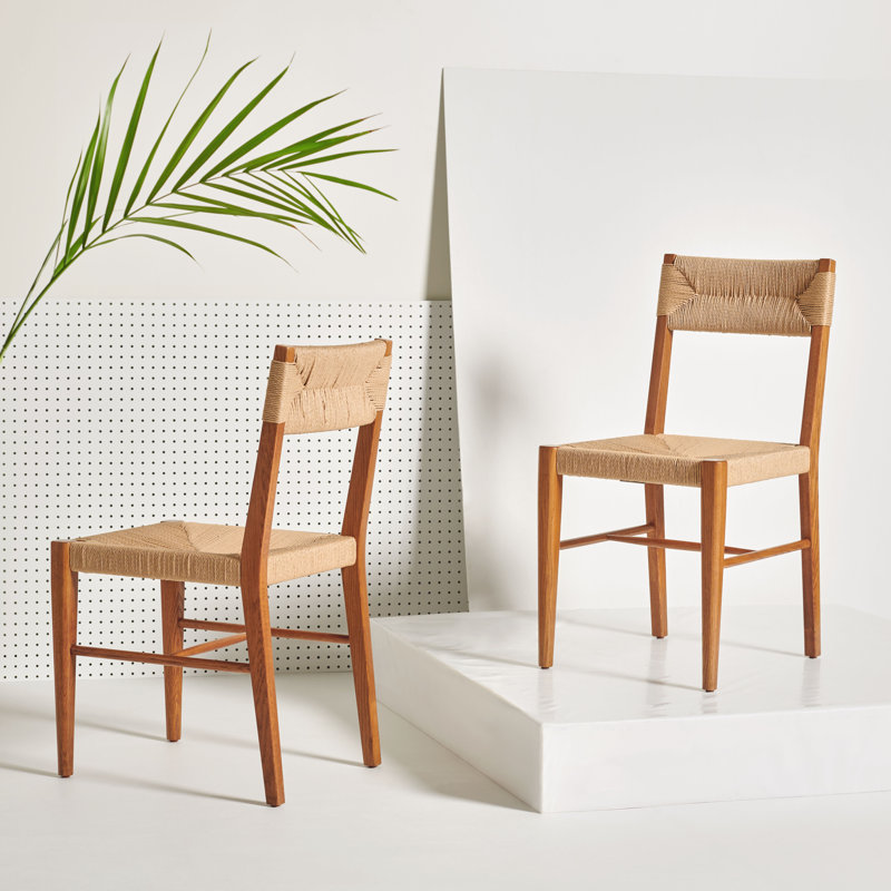 Cody Solid Wood Slat Back Side Chair, Natural, Natural