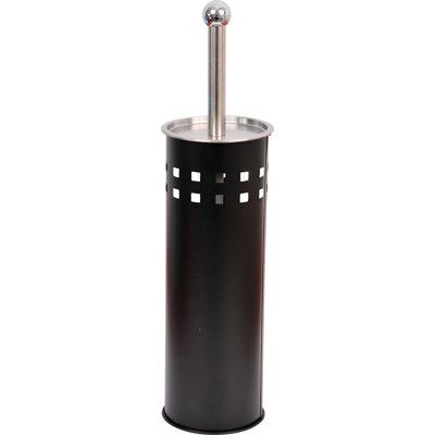 Freestanding Round Metal Toilet Brush and Holder Set -  Evideco, 6602103