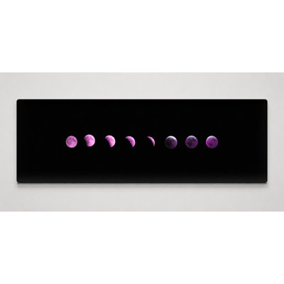 Lunar Eclipse Phases — Panoramic Canvas Wall Art