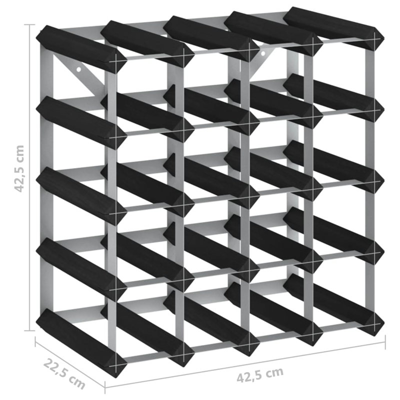 Cleo Wall Mounted Wine Bottle Rack, Black