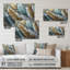 Plumes dorées dorées V - art mural moderne en plumes glamour-101524802