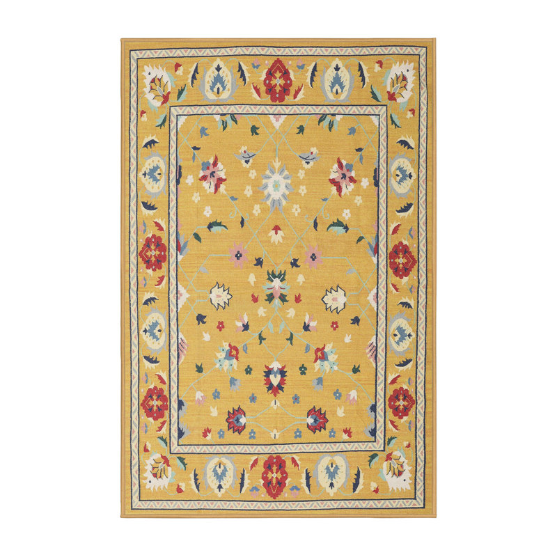 Tapis brun/orange/rouge contemporaine, Rectangle 7 pi 0 po x 9 pi 0 po