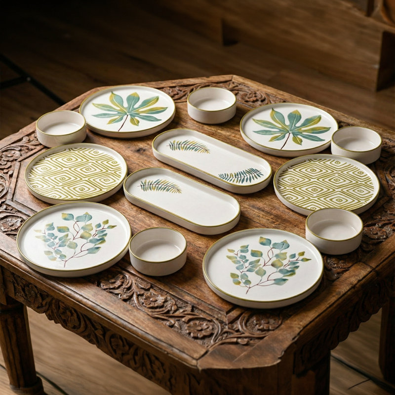 14 Pieces Ceramic Breakfast Set