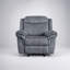 Fauteuil inclinable à bascule en velours gris bicolore, au mouvement fluide et au design élégant pour un confort optimal