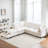 U-shaped Sectional Sofa Couch With A Movable Ottoman And A Coffee Table With Hidden Charging Devices-402062363
