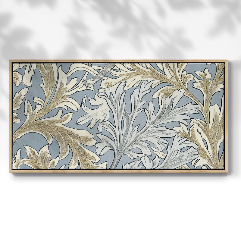 Série abstraite-V- Toile tendue avec châssis tendue - Prêt à accrocher, H 21 po x l 41 po, Naturel