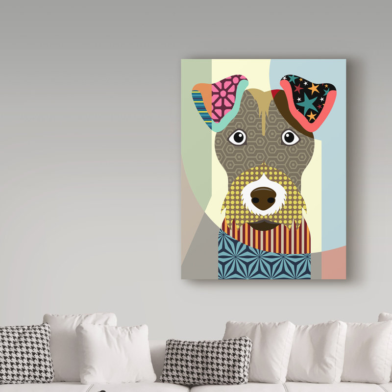 Buckey «Wire Fox Terrier», reproduction d'impression sur toile tendue, H 19 po x l 14 po x P 2 po