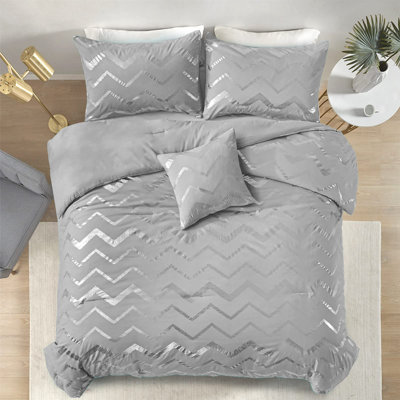 Ensemble d'édredon 4 pièces avec literie en microfibre douce avec taies décoratives et taies décoratives