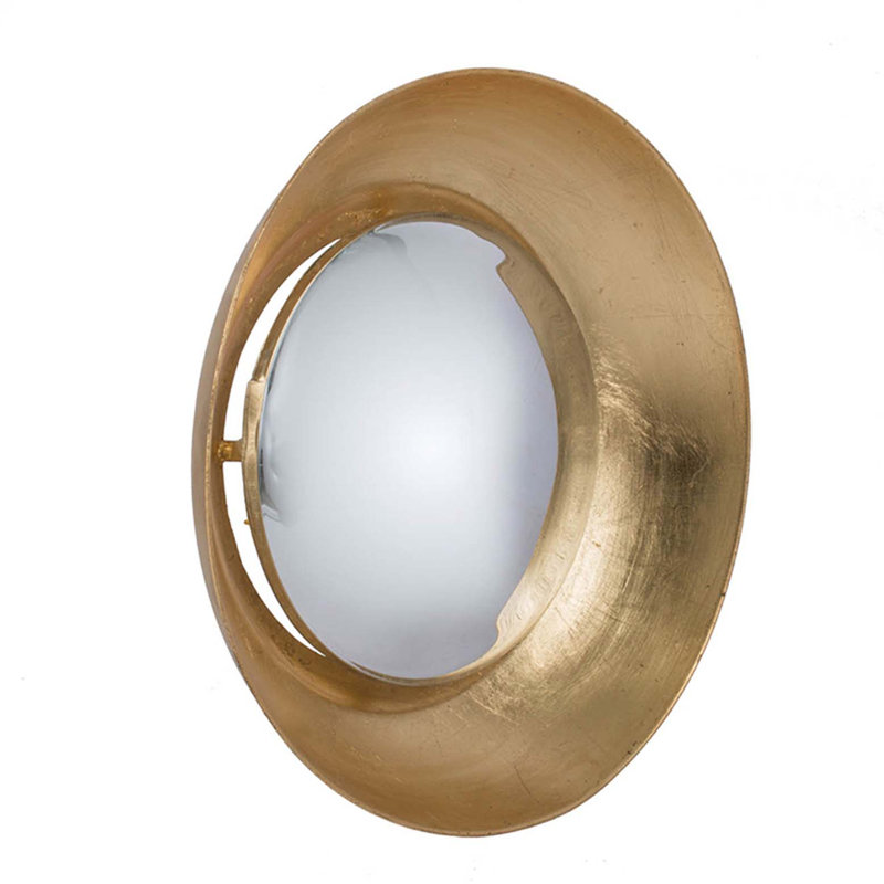 Paulette Metal Flat Wall Mirror, 18.7" H x 18.7" W