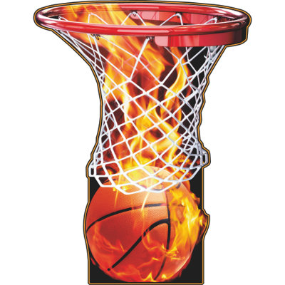 SP13414 Basketball Jam Hoop Ball On Fire