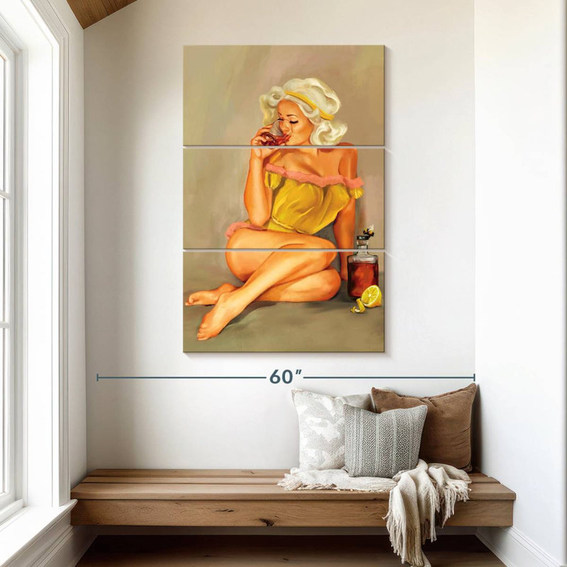 Leisha, femme nue dans un paysage, H 50 po x l 32 po