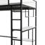 Lit mezzanine double Audresha Kids avec double bureau et tablettes