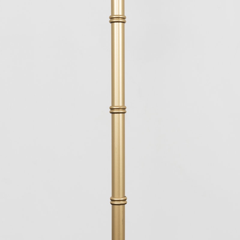 Meggan 150cm Traditional Floor Lamp, Gold, White, Yes