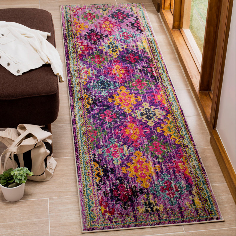 Tapis géométrique Isabea Performance, Tapis de couloir 2 pi 2 po x 8 pi