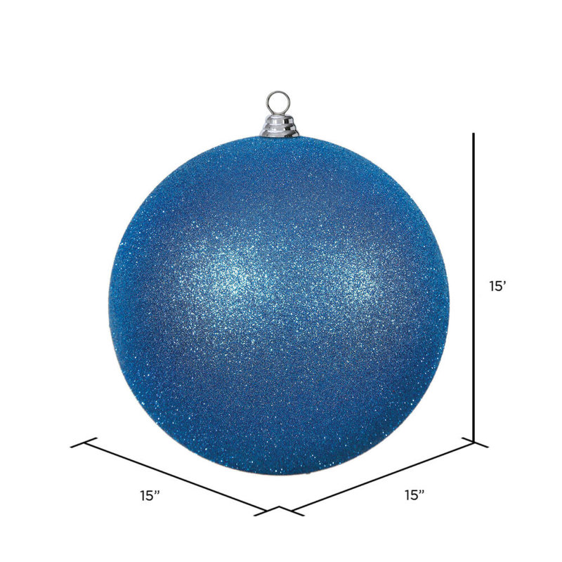 Décoration de boule décorative des Fêtes, H 15,75 po x l 15,75 po x P 15,75 po, Bleu