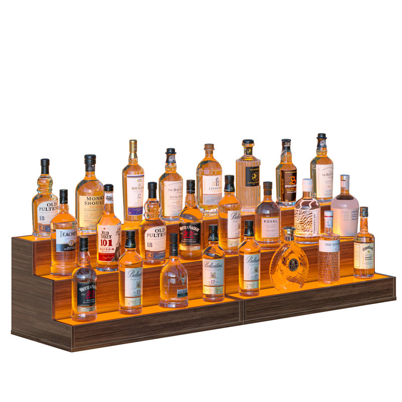 Kallan 10 Bottle Tabletop Wine Bottle Rack, Brown