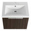 Meuble-lavabo de 24 po avec lavabo en résine, poignée en métal, fixation à flotteur pour lavabo moderne de petite salle de bain, mécanisme-130629029