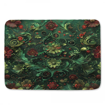 Tapis de bain floral floral