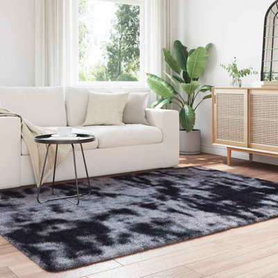 Shaggy Rug High Pile NAVARRA Dark Grey Polyester