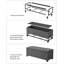 Banc de rangement avec repose-pieds en acier