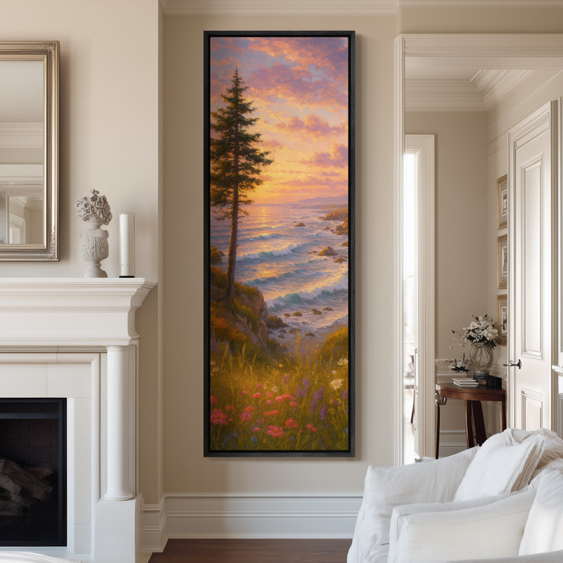 Grande toile murale encadrée - 60 po x 20 po, 60 po x 30 po, H 60 po x l 20 po, Noir