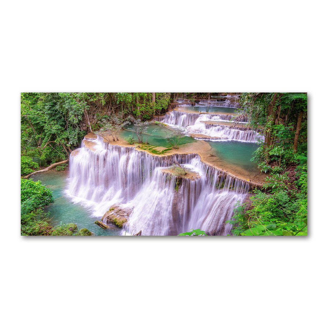 Glasbild Thailand Waterfall