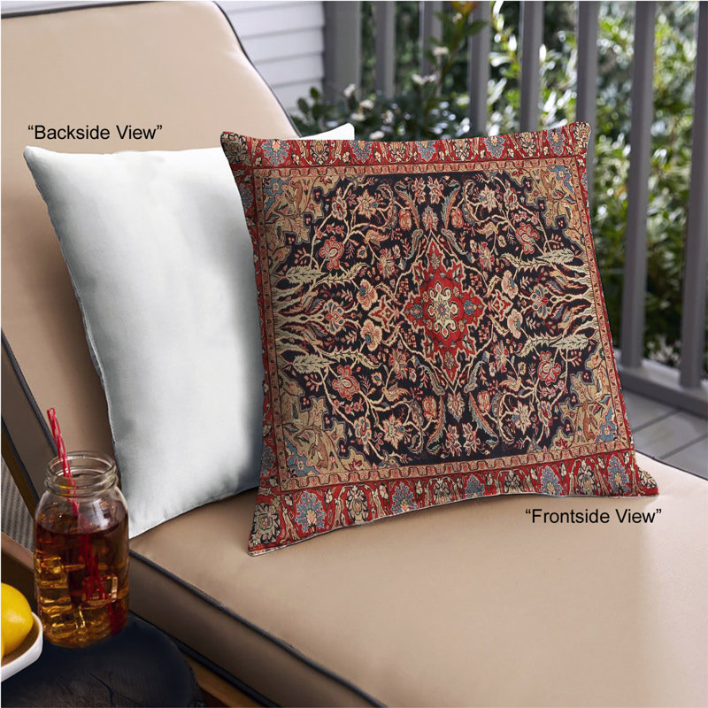 Floral Throw Pillow, Microsuede
