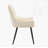 Dining Chairs Set of 2, Off White Faux Leather Dining Room Chair, Metal Kitchen Chairs with Gold Mesh Texture and Black Sanded Legs, Flat Back Upholstered Chair (Off White, Set of 2)-1405357625-1405357607
