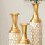 Ensemble de 3 vases de plancher en métal de style moderne 