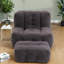 Canapés confortables en velours moderne, fauteuil à billes en mousse viscoélastique avec repose-pieds pour le salon