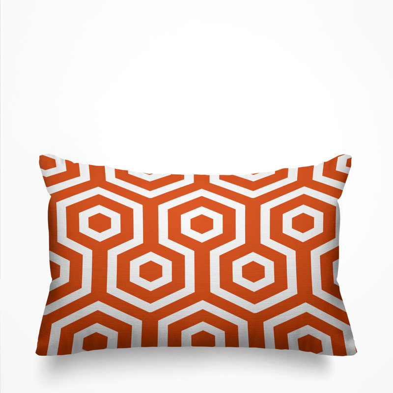 Housse et insert de coussin rectangulaire pour l'extérieur Hilton, Orange brûlé