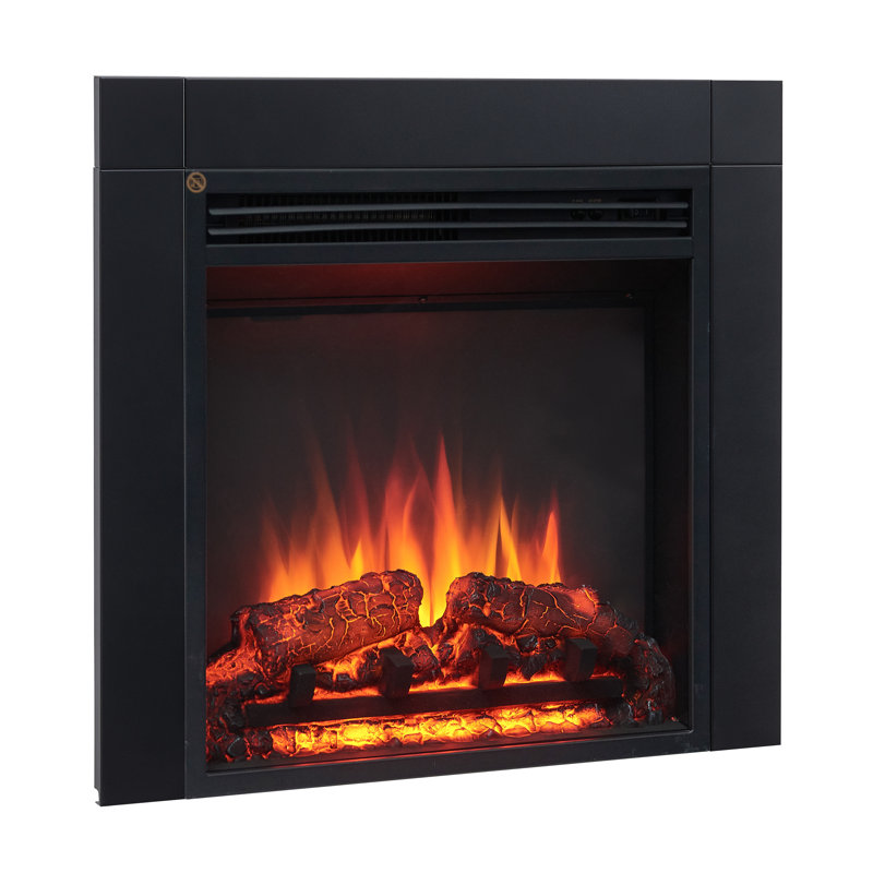 FLAMME Innsbruck Electric Fireplace Insert with Trim Suitable for Custom Media Wall or Mantel Surround Designs