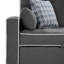 70" Modern Grey Fabric Sleeper Sofa With 2 USB Charging Ports And 4 Accent Pillows