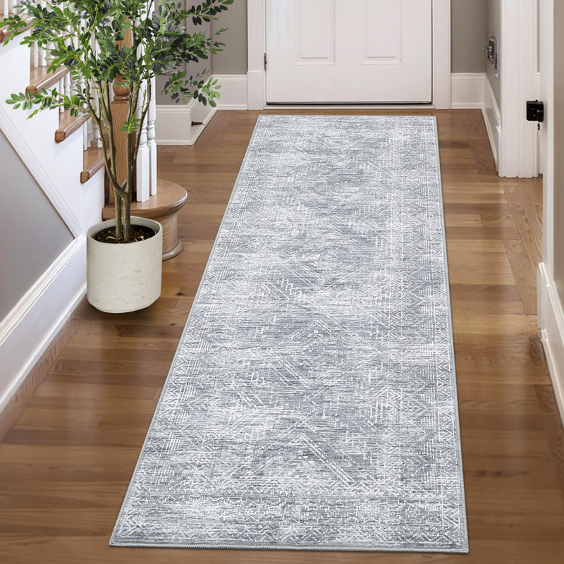 Modern Machine Washable Rug Non-Slip Area Rug for Living Room Low-Pile Rug Indoor Floor Cover for Bedroom Dining Room Hallway Kitchen Office