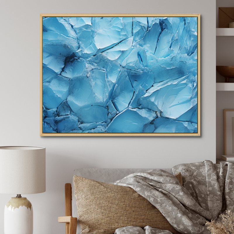 «Alaska Glacial Embrace», reproduction sur toile, H 24 po x l 32 po x P 1 po, Cadre naturel flottant