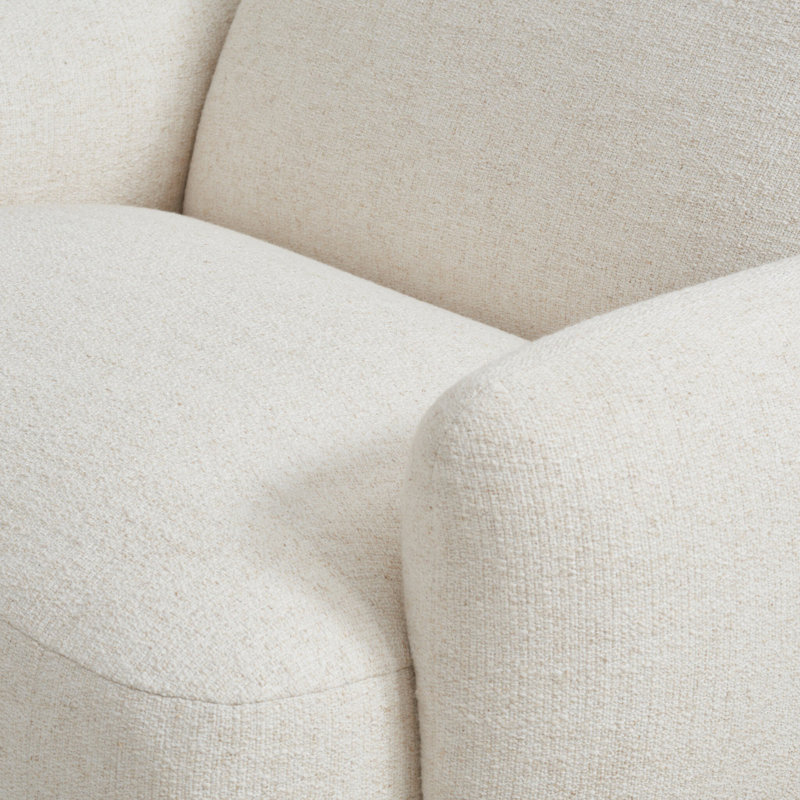 Mingh Tufted Armchair, Cream/Flax Polyester Blend