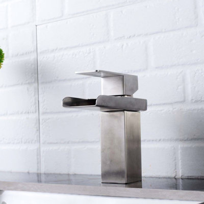 Bathroom Faucet In Brushed Nickel Shade - Single Handle, Hole Elegant Design Hole,