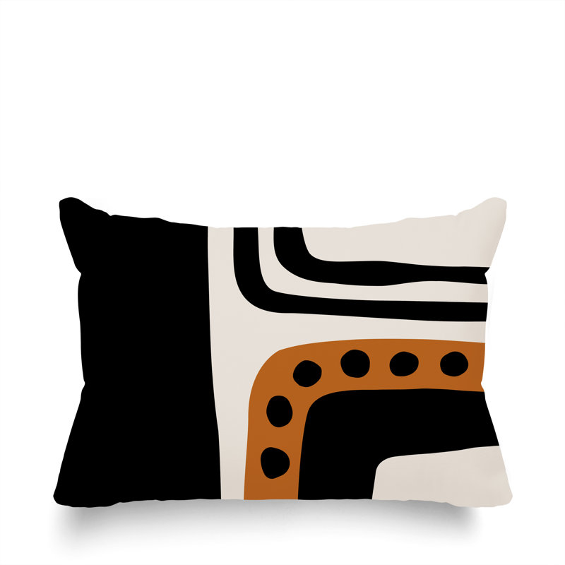 Coussin lombaire réversible intérieur / extérieur Sofi Minimalist, H 14 po x l 20 po, Orange brûlé