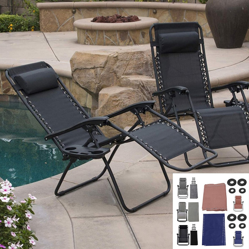 Fauteuil inclinable en tissu anti-gravité, Black
