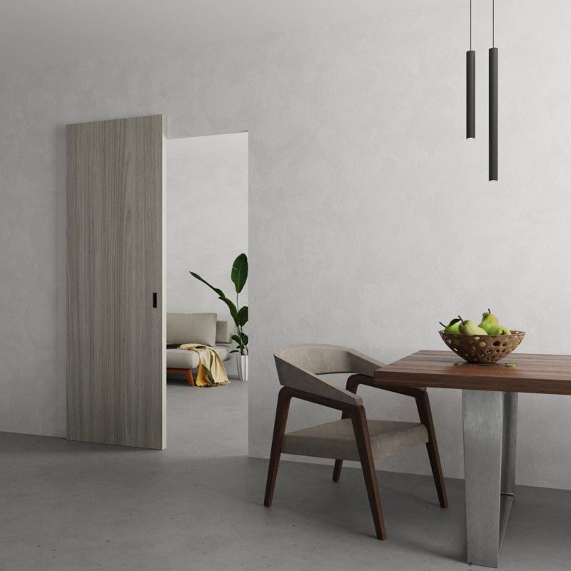 Grange cachée | Basique 3001 | Portes en placage de bois | Ensemble coulissant magique Magic |, 42 po x 96 po, Chêne Franko