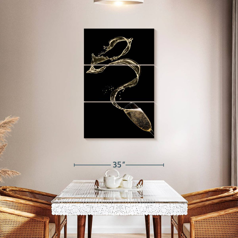 Yarlin Champagne Splash, 45" H x 28" W